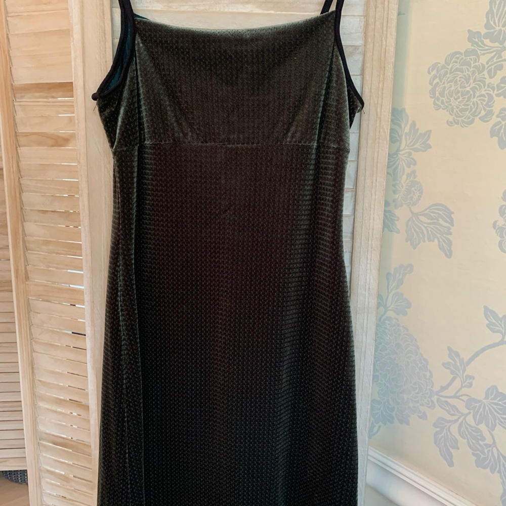 Green Mini Dress (velvet touch)